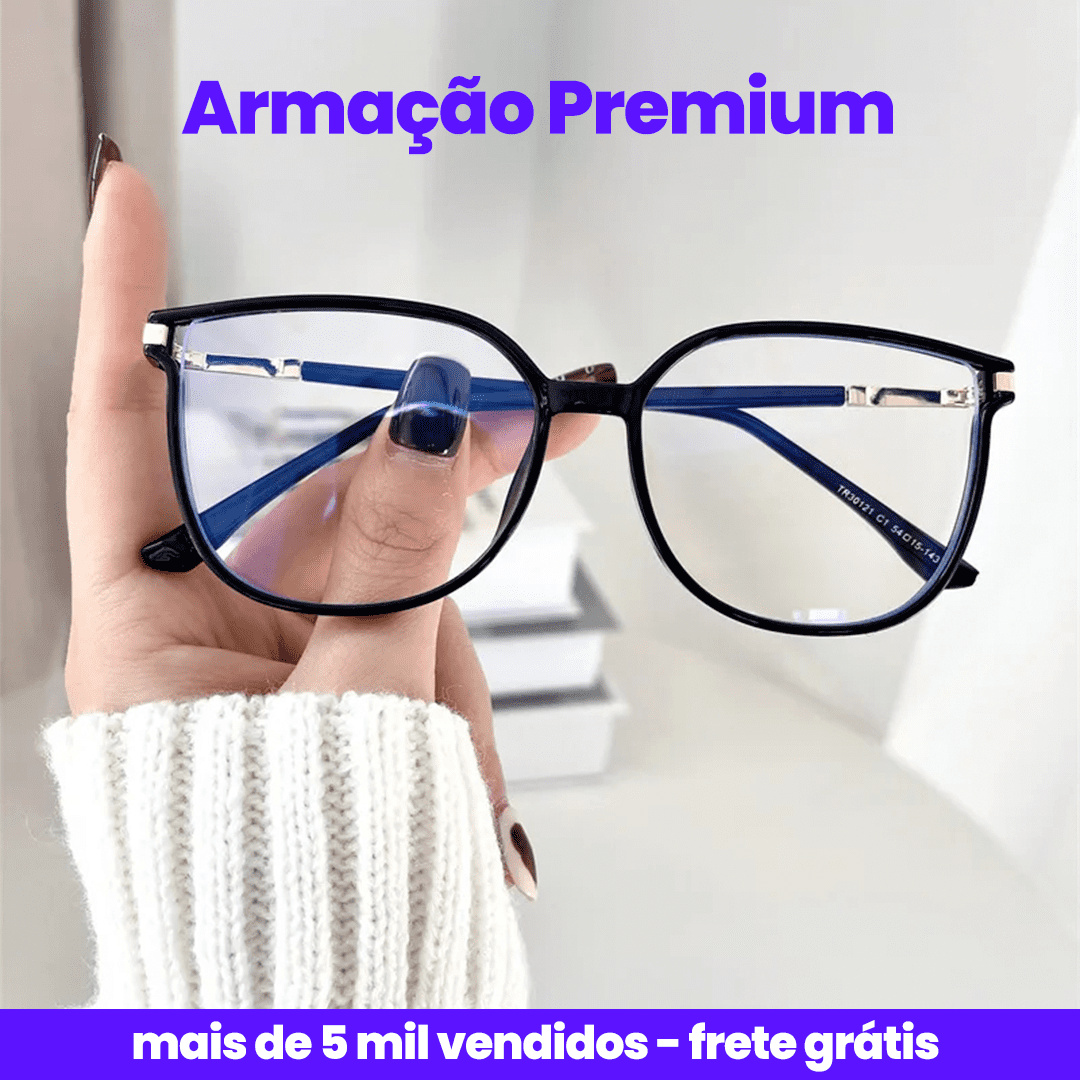 Armação de Óculos de Grau Moderna - Lentes UV400