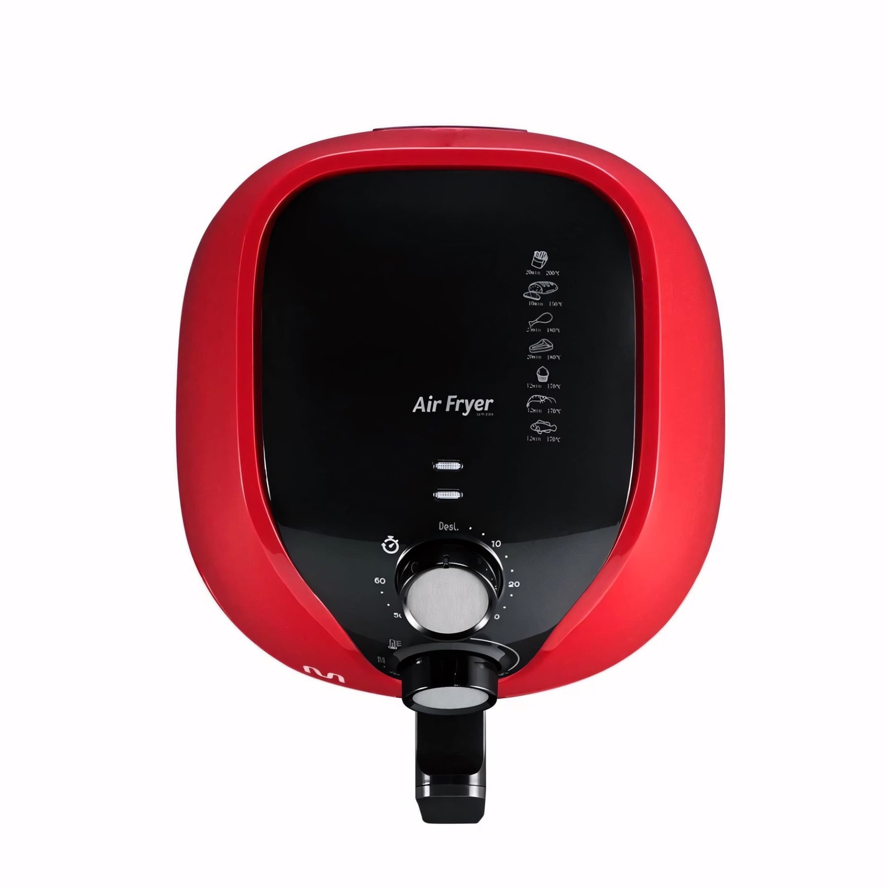 Fritadeira elétrica Air Fryer vermelha Multi com 4L de capacidade. Ideal para preparar alimentos crocantes sem óleo, com controle de temperatura e timer sonoro.