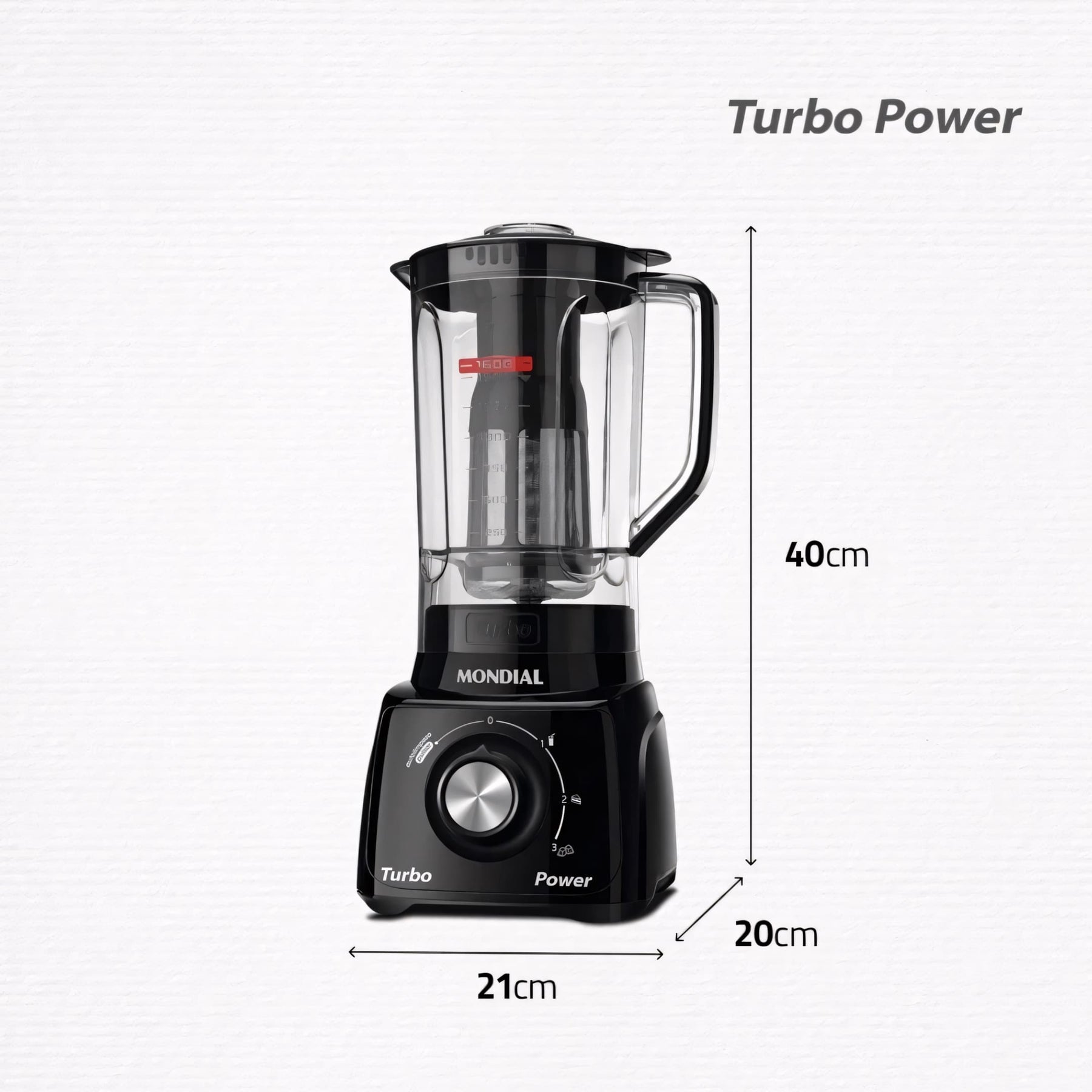 Liquidificador Industrial Turbo 550W com 3 velocidades, copo resistente a quedas, filtro inox para sucos sem sementes e função autolimpeza. Ideal para uso diário na cozinha.