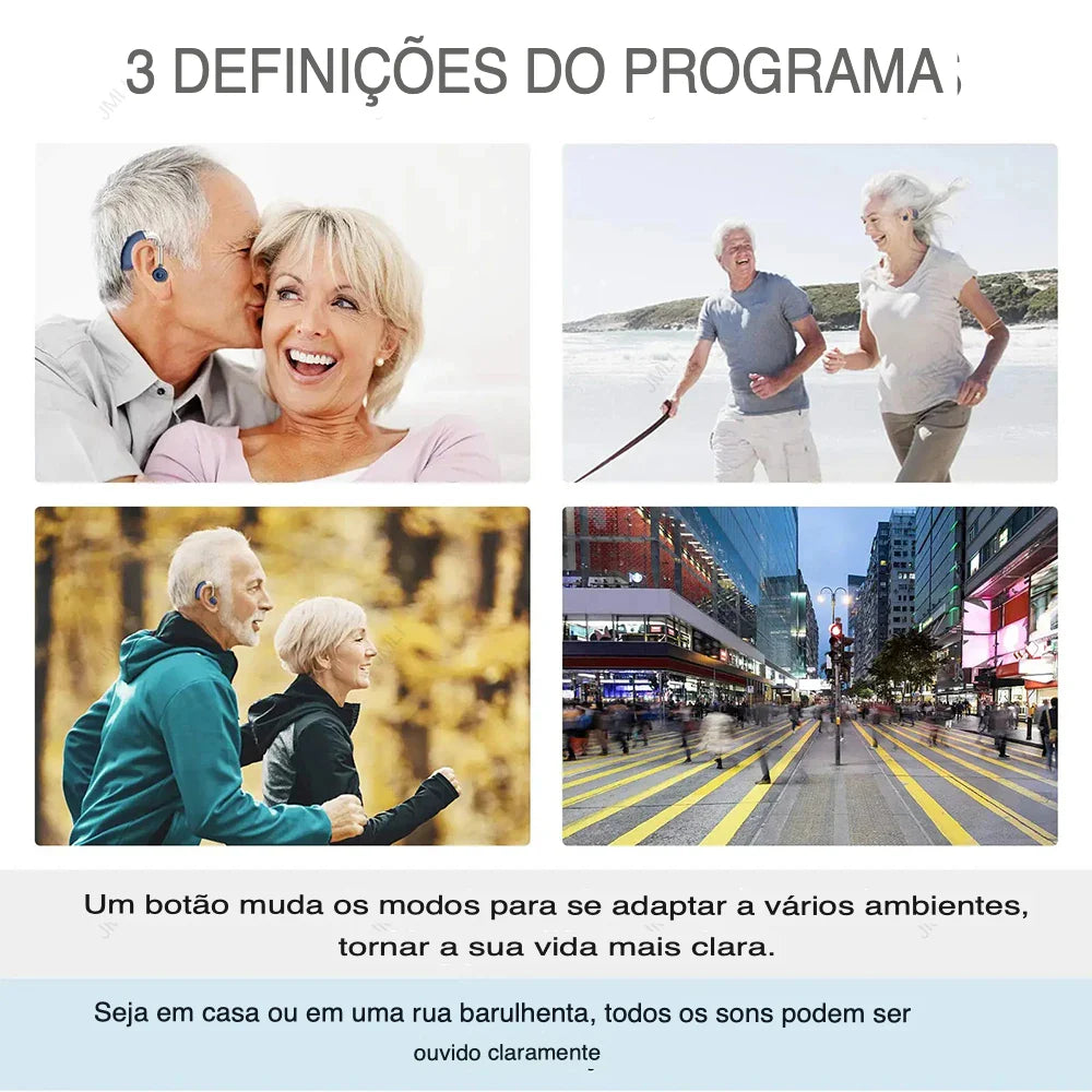 Aparelho Auditivo Recarregável