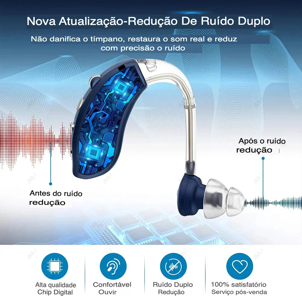 Aparelho Auditivo Recarregável