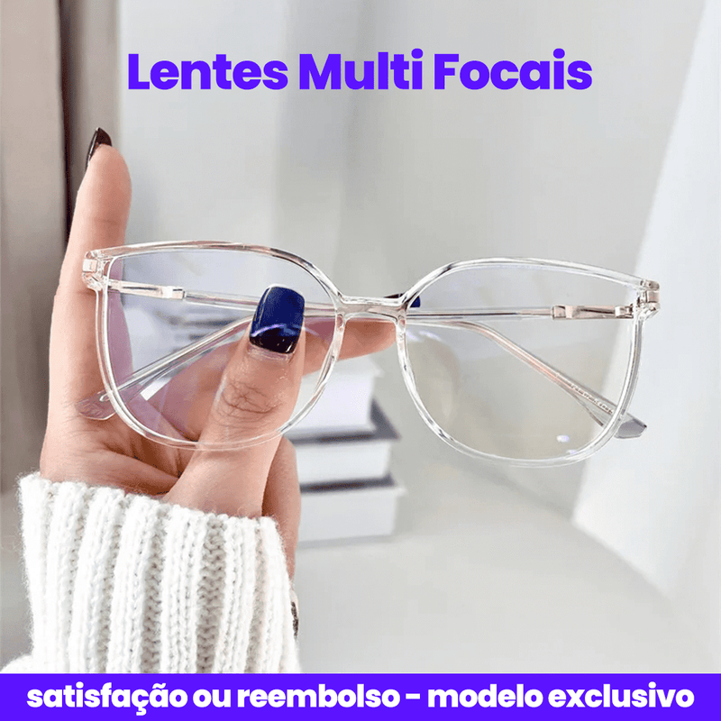 Óculos de Grau Shine Crystal - Lentes Multi Focais [COMPRE 1, LEVE 2]