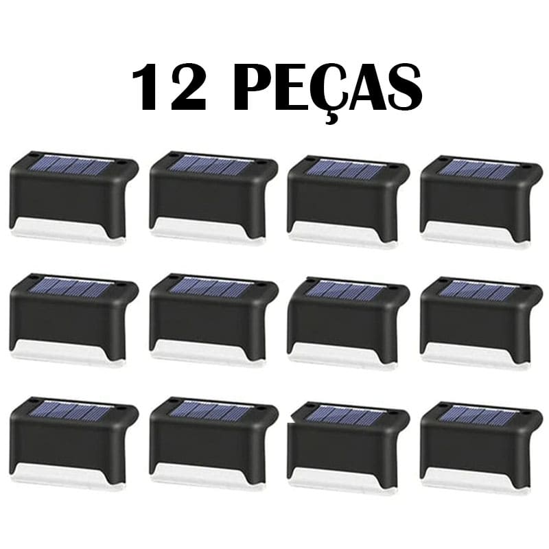 Kit Iluminação Solar à Prova d'Água para Jardim e Varanda