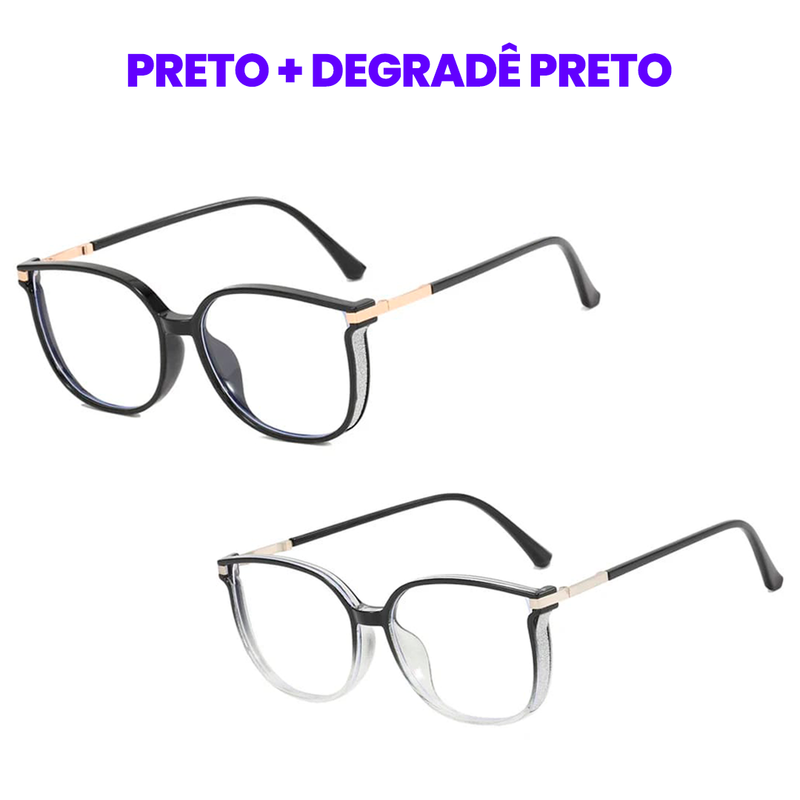 Óculos de Grau Shine Crystal - Lentes Multi Focais [COMPRE 1, LEVE 2]