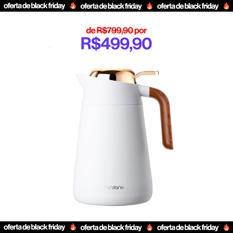 Garrafa Térmica Café Chá Inox 1.6L - Preço de Black Friday