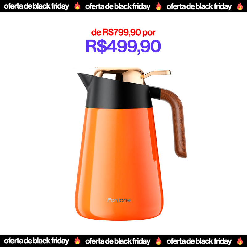 Garrafa Térmica Café Chá Inox 1.6L - Preço de Black Friday