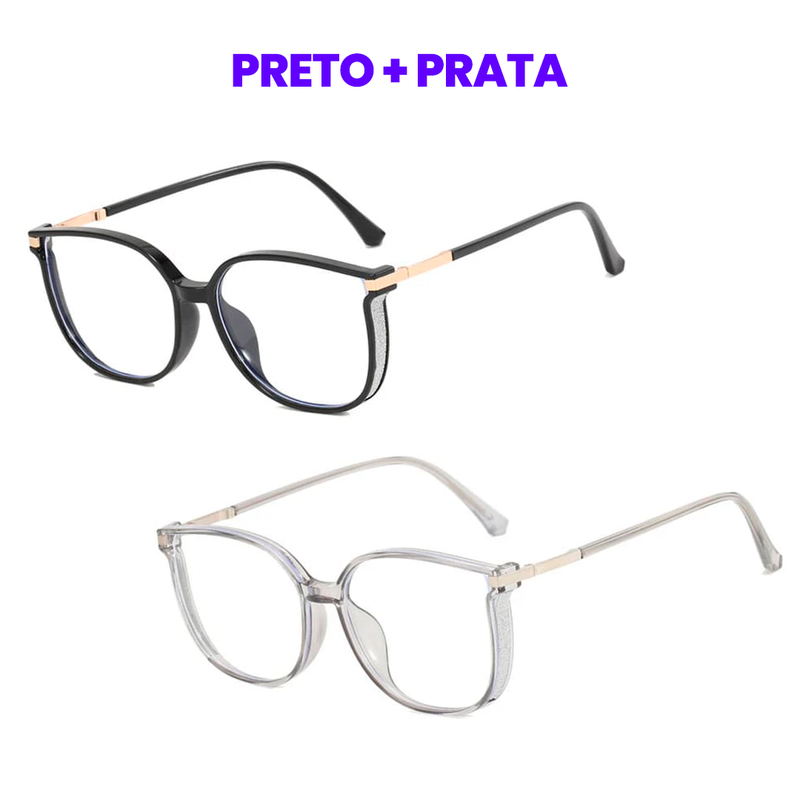 Óculos de Grau Shine Crystal - Lentes Multi Focais [COMPRE 1, LEVE 2]