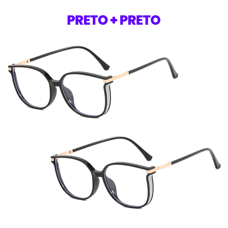 Óculos de Grau Shine Crystal - Lentes Multi Focais [COMPRE 1, LEVE 2]