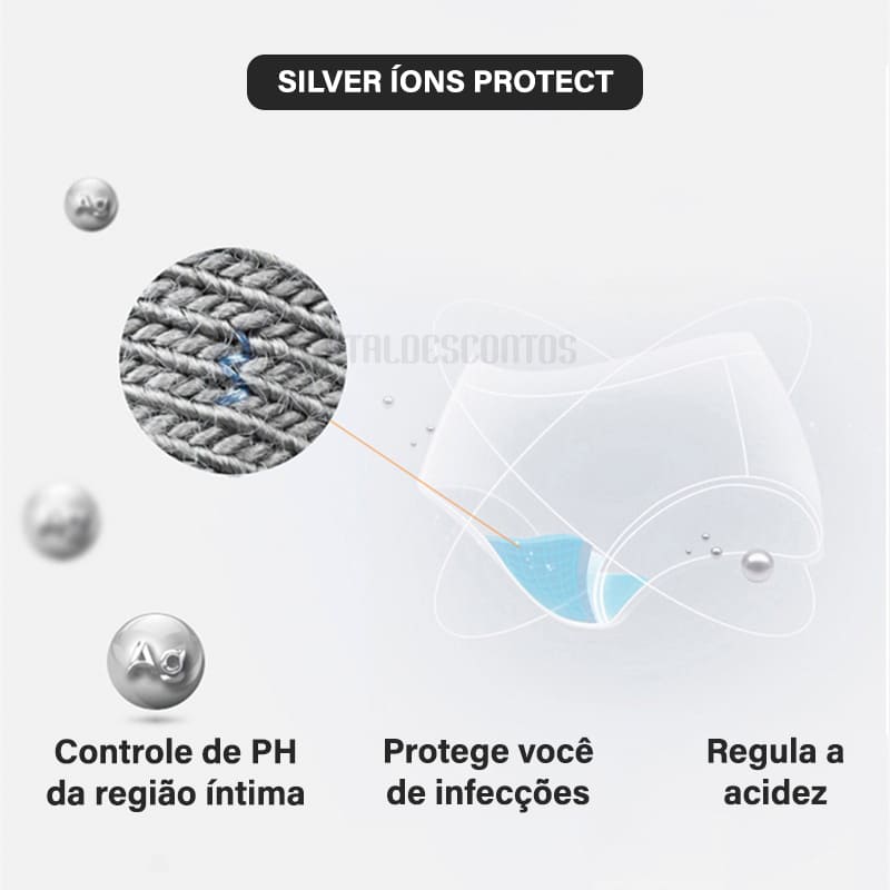 Kit Calcinhas Confort - Algodão Antibacteriano [COMPRE 5 LEVE 10]