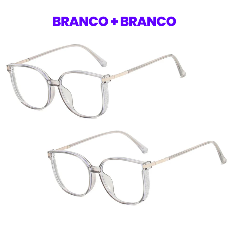 Óculos de Grau Shine Crystal - Lentes Multi Focais [COMPRE 1, LEVE 2]