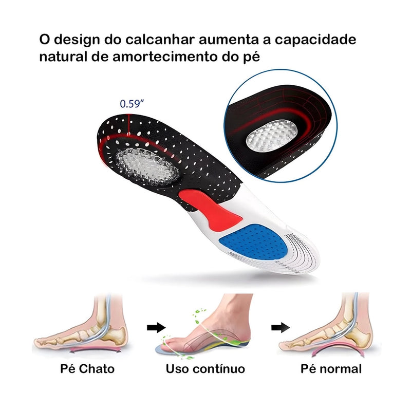 Palmilha Ortopédica Sob Medida em Gel