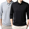 Camisa polo masculina manga longa com tecido leve, toque frio e acabamento refinado. Ideal para compor looks casuais ou formais, disponível em cores sóbrias como preto, azul, cinza e gelo.
