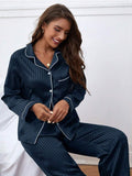 Pijama Americano Feminino de Cetim Elegante