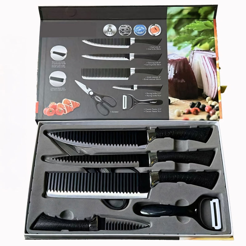 Conjunto de Facas Inox - Kit 6 Facas