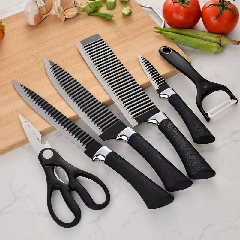 Conjunto de Facas Inox - Kit 6 Facas