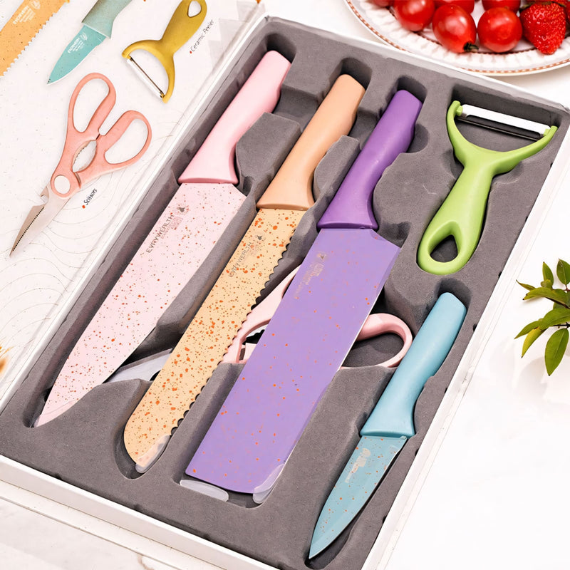 Conjunto de Facas Inox - Kit 6 Facas