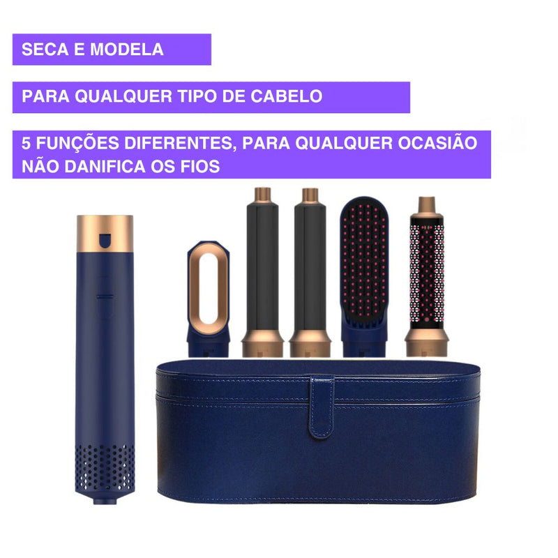 Escova Modeladora e Secadora 5 em 1 - Caixa de Brinde