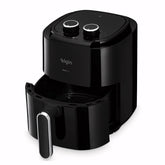 Fritadeira elétrica Elgin Start Fry 3,5L preta com cuba antiaderente. Ideal para preparar alimentos crocantes e saudáveis, com controle de temperatura e timer sonoro.