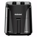 Fritadeira de Ar ItaFryer 4L com acabamento preto fosco e inox, controle de temperatura até 200 °C, timer com aviso sonoro, grelha removível e capacidade ideal para toda a família. Saudável, elegante e fácil de usar.