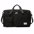Mala de mão pequena para viagem com compartimento separado para calçados, acabamento acolchoado, alça tiracolo removível e múltiplos bolsos. Compacta e versátil.