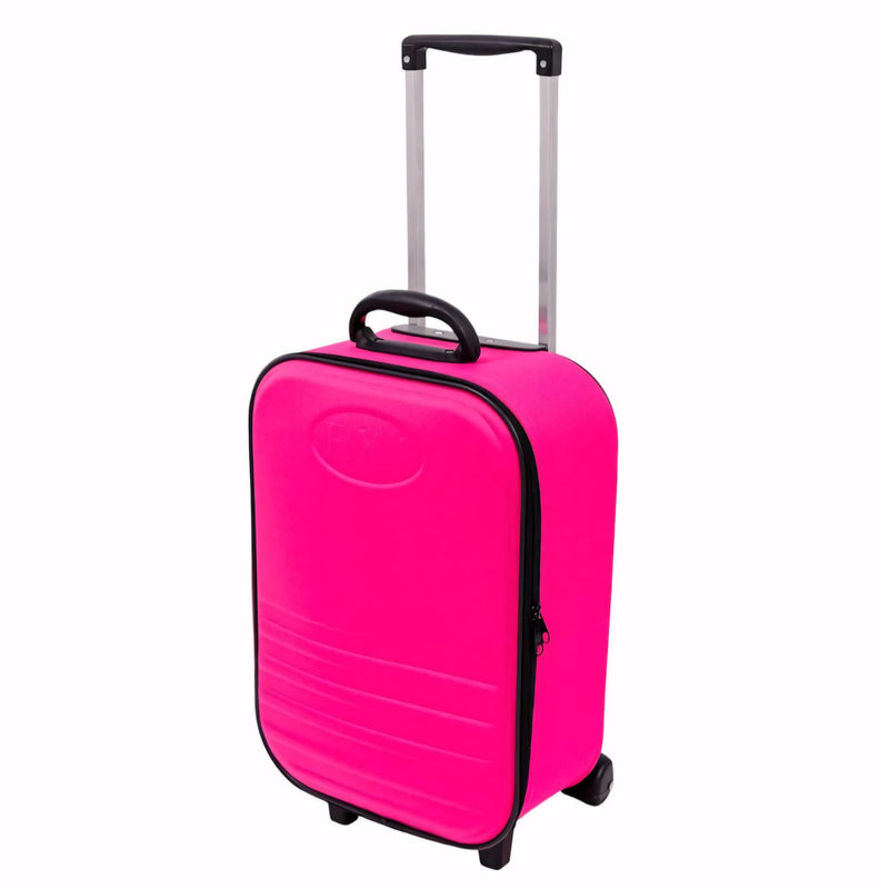 Mala de viagem pequena preta, com rodinhas, puxador retrátil e medidas compatíveis com a ANAC. Ideal como mala de bordo 10kg para viagens de avião ou curtas distâncias.