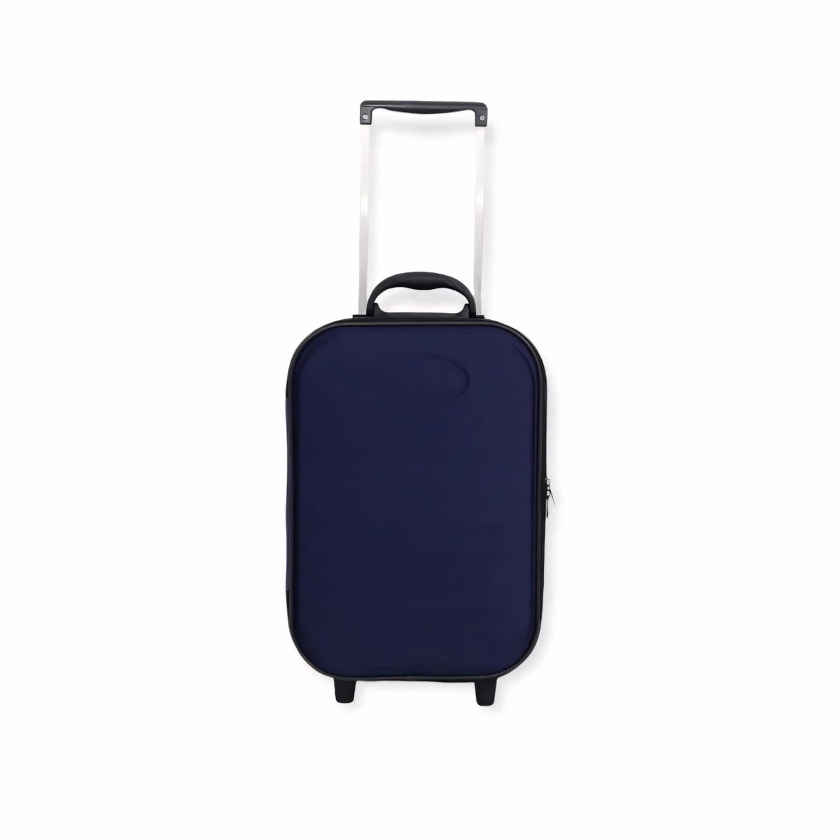 Mala de viagem pequena preta, com rodinhas, puxador retrátil e medidas compatíveis com a ANAC. Ideal como mala de bordo 10kg para viagens de avião ou curtas distâncias.