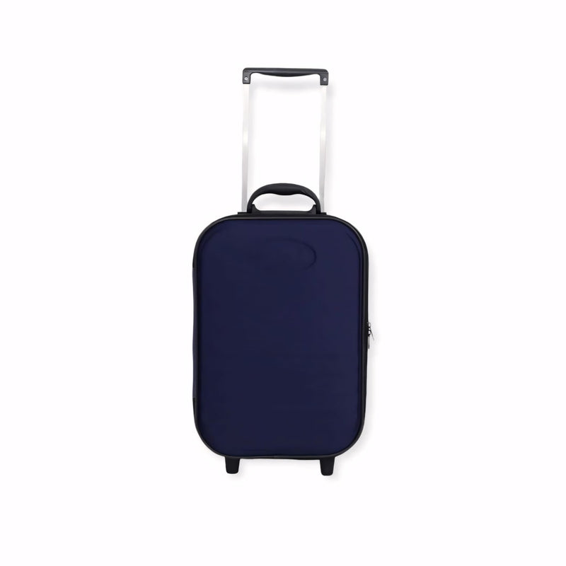 Mala de viagem pequena preta, com rodinhas, puxador retrátil e medidas compatíveis com a ANAC. Ideal como mala de bordo 10kg para viagens de avião ou curtas distâncias.