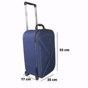 Mala de viagem pequena e rígida, ideal como mala de bordo 10kg. Com alça retrátil, rodinhas, interior forrado e medidas aprovadas pela ANAC. Perfeita para voos curtos.