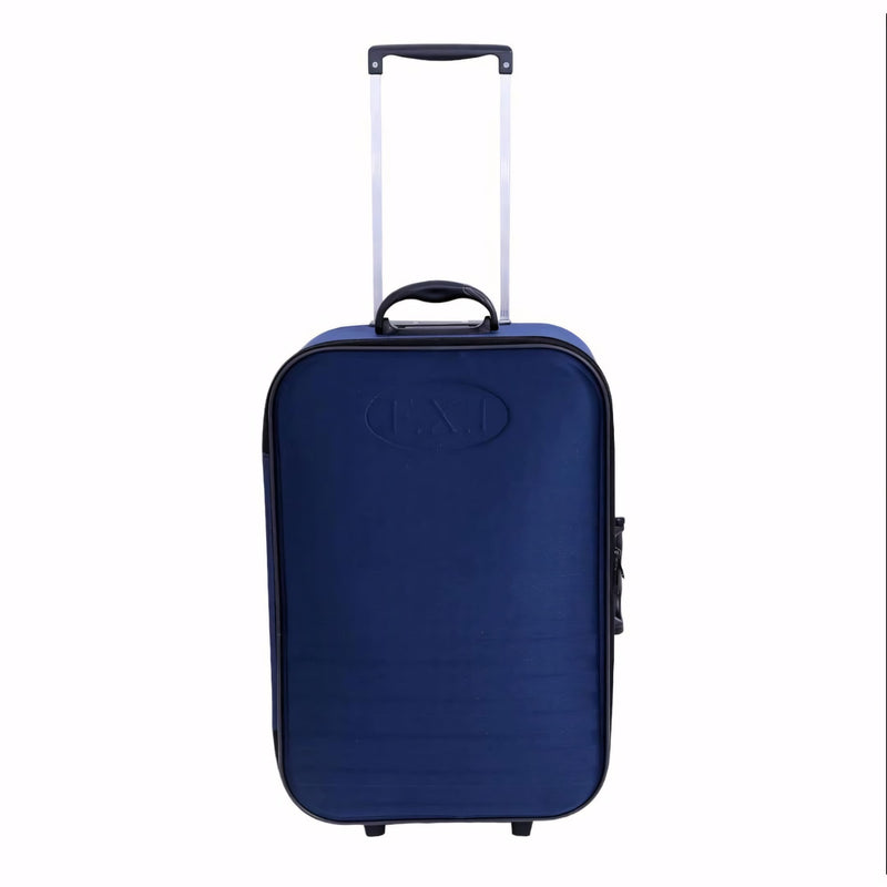 Mala de bordo preta com rodinhas e puxador de alumínio retrátil. Ideal para malas de viagem de até 10kg. Modelo compacto, resistente e leve com divisórias internas e alças reforçadas.