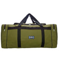 Mala de viagem grande com capacidade de 80L, cor vermelha, abertura superior ampla, bolsos laterais com zíper e alças reforçadas. Resistente à água e dobrável.