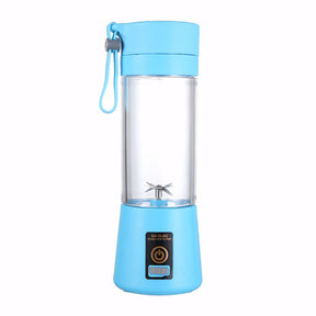 Mini liquidificador portátil colorido para sucos e smoothies, com carregamento USB, capacidade para 380ml e até 12 usos por carga. Ideal para academia, viagens e uso diário.