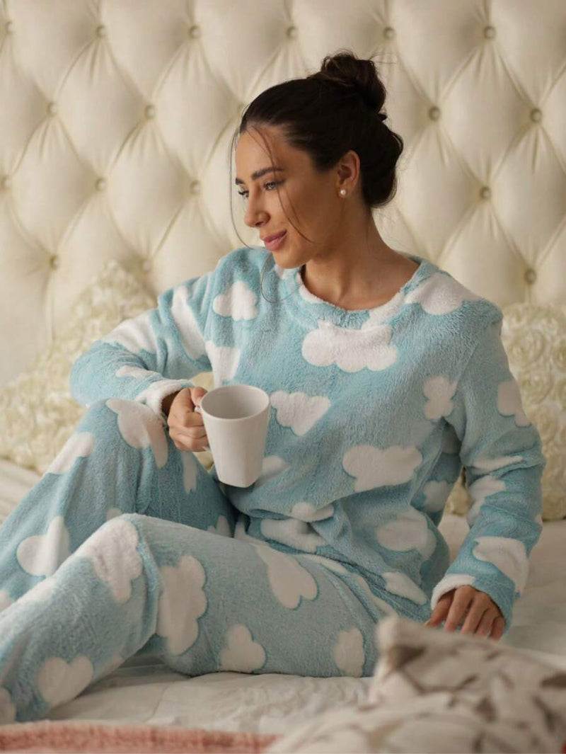 Pijama Feminino Peludinho Corações