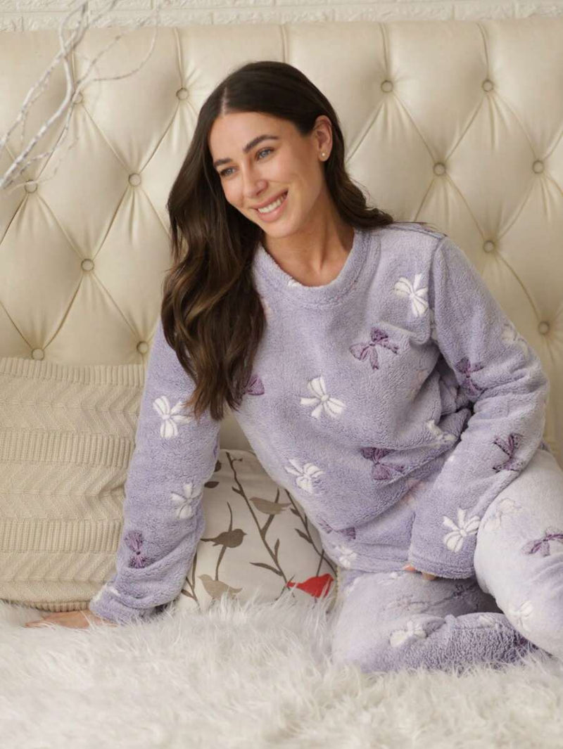 Pijama Feminino Peludinho Corações