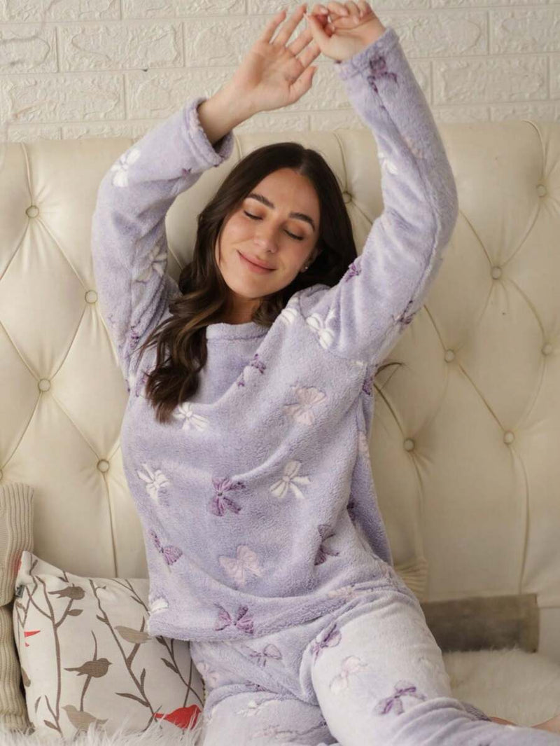 Pijama Feminino Peludinho Corações