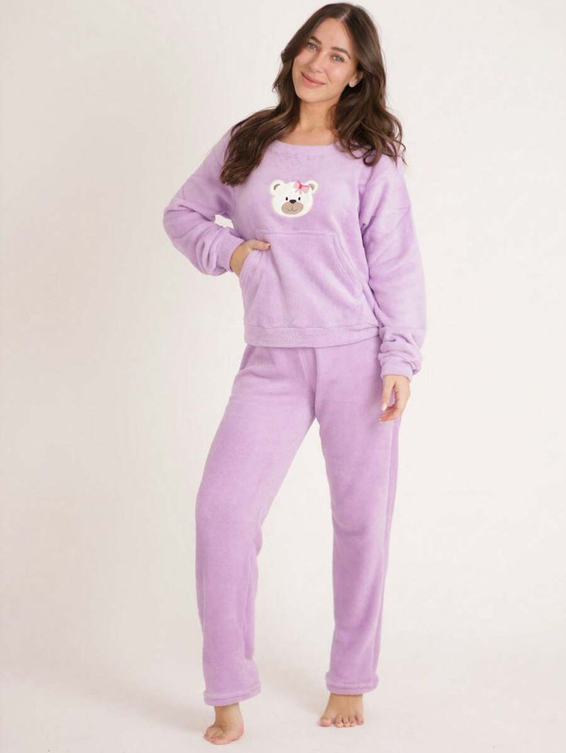 Pijama Feminino de Inverno Fleece Ted