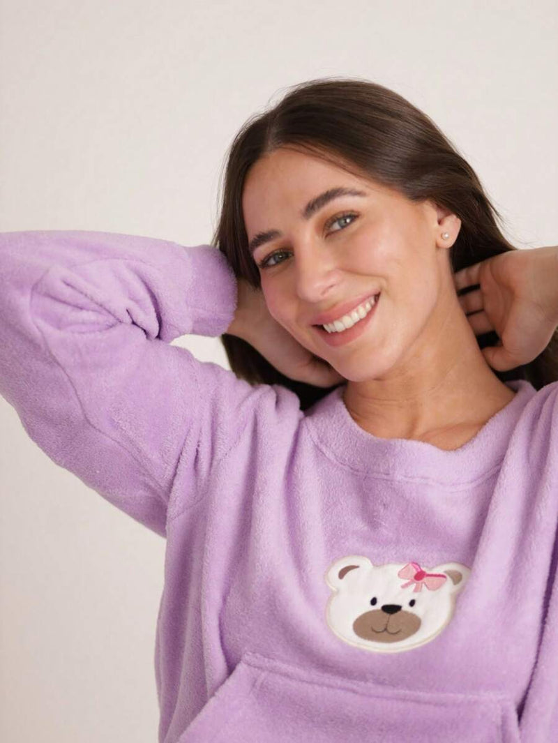 Pijama Feminino de Inverno Fleece Ted