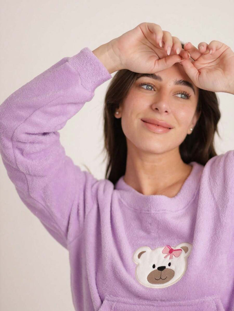 Pijama Feminino de Inverno Fleece Ted