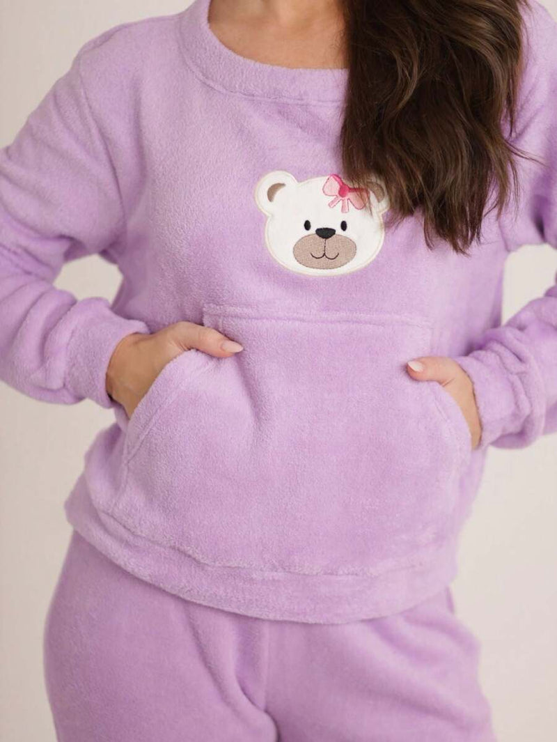Pijama Feminino de Inverno Fleece Ted
