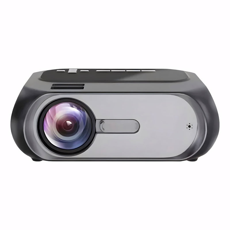 Projetor Datashow - HD Vision com design moderno, resolução Full HD 1080p, espelhamento via Wi-Fi, imagem de até 200 polegadas e brilho de 4000 lúmens. Ideal para ambientes claros, aulas, filmes e apresentações.