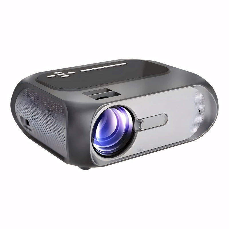 Projetor Datashow - HD Vision com design moderno, resolução Full HD 1080p, espelhamento via Wi-Fi, imagem de até 200 polegadas e brilho de 4000 lúmens. Ideal para ambientes claros, aulas, filmes e apresentações.