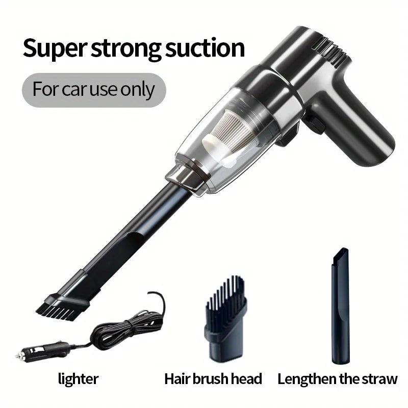 Car Mounted Vacuum Cleaner, Super Strong, High-power, High Suction, Dry And Wet Dual-purpose Sedan, Handheld, Multifunctional