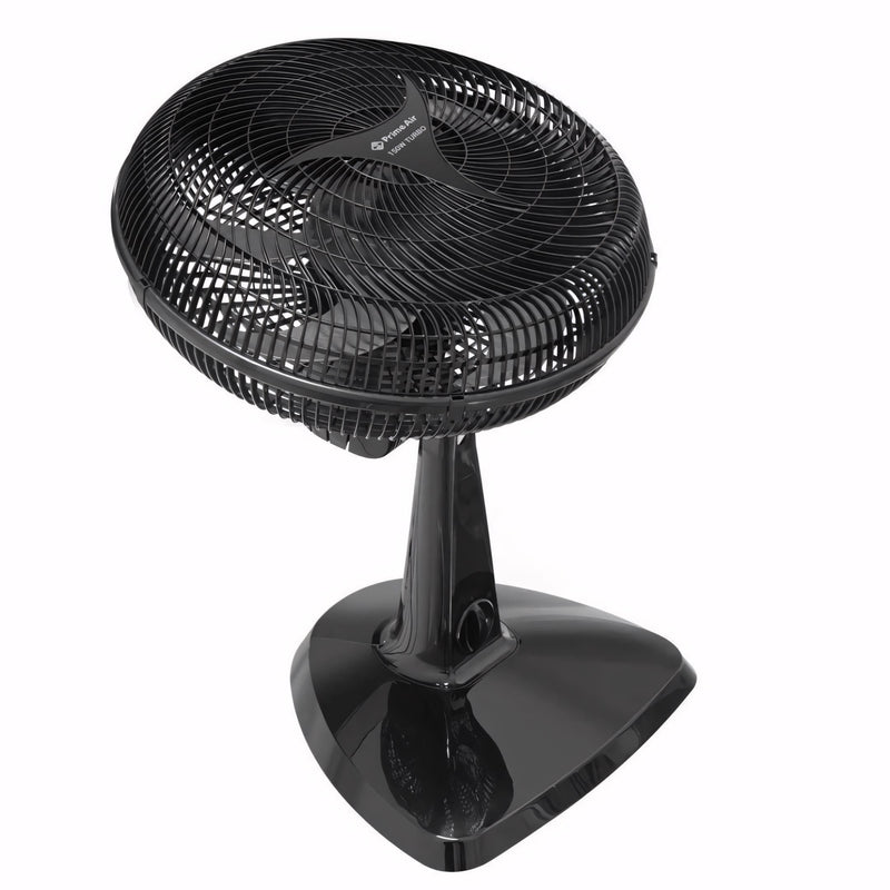 Ventilador silencioso com 8 pás, 150W, base firme e design 2 em 1 para mesa ou parede. Ideal para ambientes internos com ventilação potente e oscilação automática.