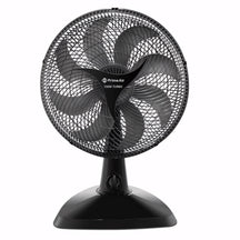Ventilador silencioso com 8 pás, 150W, base firme e design 2 em 1 para mesa ou parede. Ideal para ambientes internos com ventilação potente e oscilação automática.