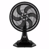 Ventilador Britânia turbo silencioso, 30cm, 6 pás, preto. Uso 2 em 1 para mesa ou parede, com base firme e oscilação. Potente e eficiente para qualquer ambiente.