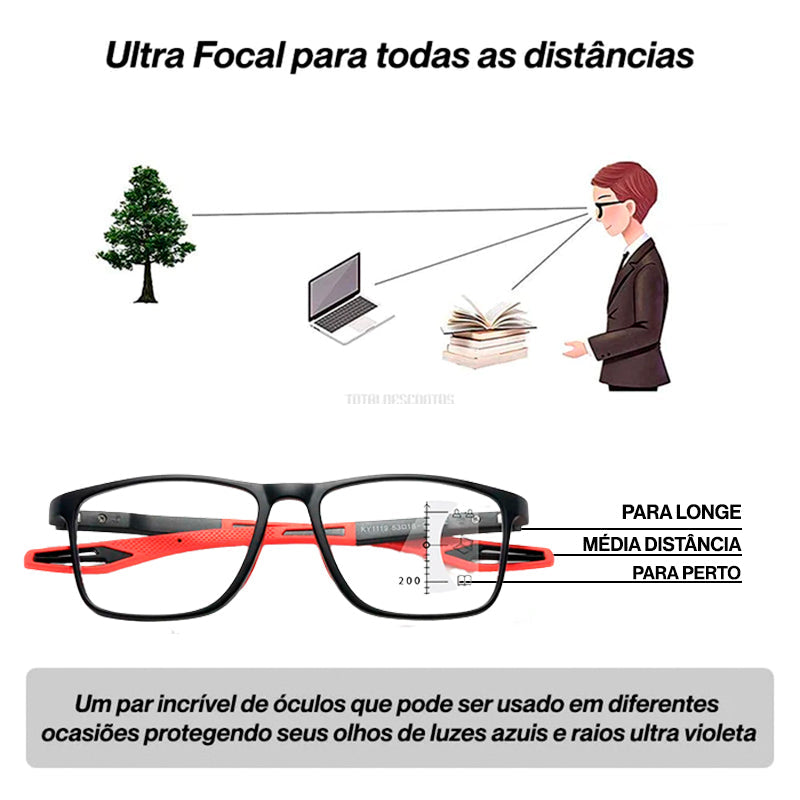 Óculos Ultra Focal com Grau Adaptável Unissex - Compre 1 Leve 2