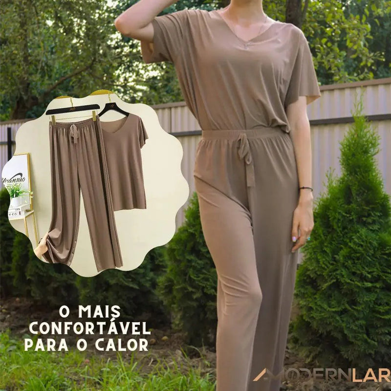 Conjunto Feminino Camiseta + Calça / Nova tendencia verão 2024!