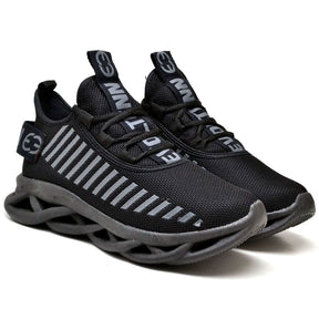 Tênis feminino esportivo com solado tecnológico em micro expandido, cabedal em malha respirável e design moderno. Disponível em cores vibrantes como pink, amarelo e verde neon.