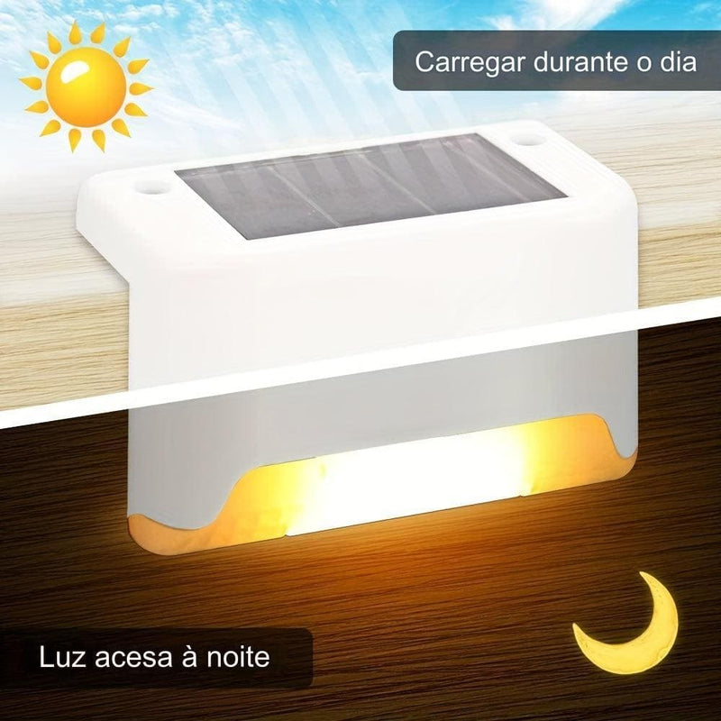 Kit Iluminação Solar à Prova d'Água para Jardim e Varanda